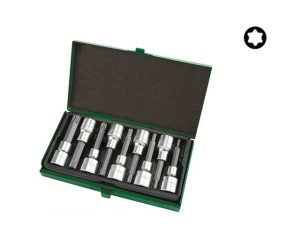 Набор бит TORX 1/2″ 9пр. T20-T60 TOPTUL