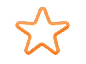 Форма, силиконовая, звезда, 13.5 х 13.5 см, оранжевая, PERFECTO LINEA