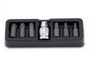 Набор бит «TORX» 1/2″ Т25-Т55 + переходник 1/2″ 7пр. TOPTUL