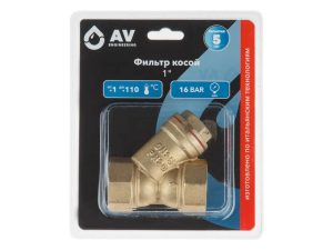 Фильтр косой 1″ вн.-вн., AV Engineering (инд. упак.)