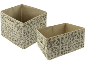 Органайзер для хранения, складной, набор 2шт., 31*31*31см, 25*35*20см, черный, PERFECTO LINEA