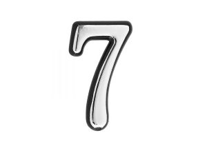 Цифра дверная АЛЛЮР БОЛЬШАЯ пластик «7» хром
