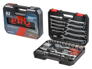 Набор головок и ключей 82пр. 1/4″,1/2″ PRO STARTUL GRAND PRIX (PRO-082G)