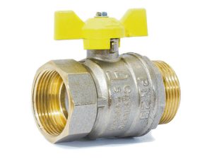 Кран шаровый 1/2″ нар.-вн. бабочка (ГАЗ) PN40, LD