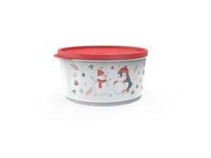 Контейнер круглый Christmas, 2,4 л, роза, BEROSSI