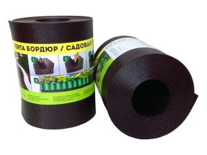 Лента бордюр садовая/газонная «Классика» (9м, h20см, корич.)