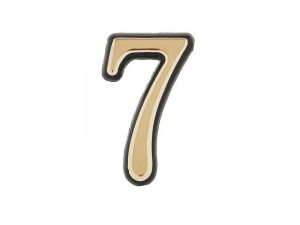 Цифра дверная АЛЛЮР пластик «7» золото