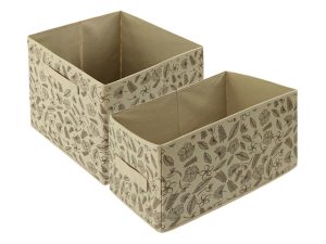 Органайзер для хранения, складной, набор 2шт., 31*31*31см, 25*35*20см, коричн., PERFECTO LINEA