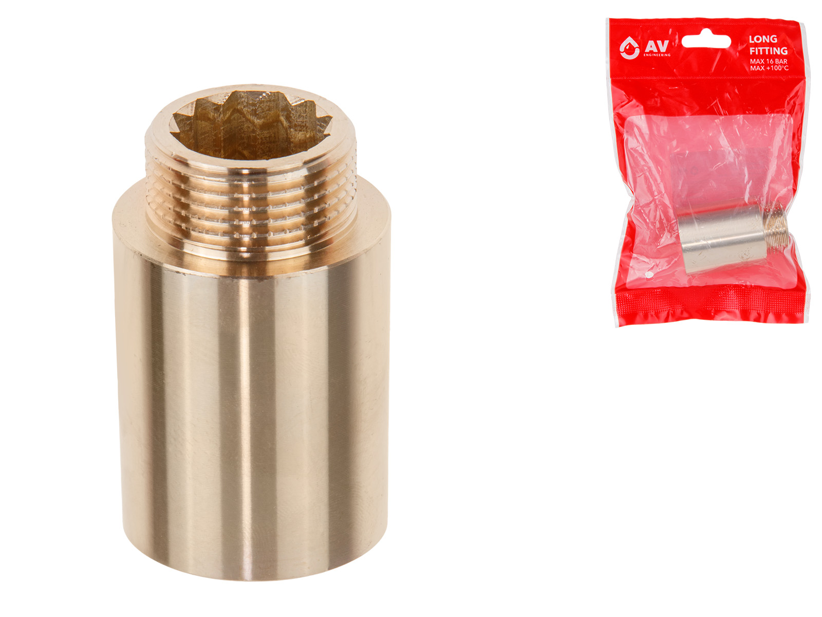 Удлинитель 3/4″ вн.-нар. х 40 мм, AV Engineering (инд. упак.)