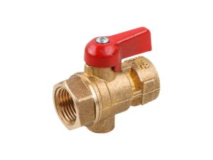 Кран шаровый 1/2″ под манометр, PN1,6 МПа, 11Б27п11, ручка-флажок, Цветлит