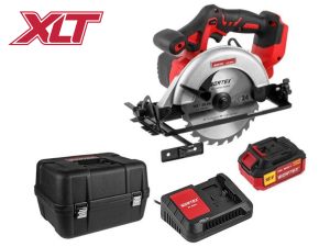 Аккум. циркулярная пила WORTEX CCS 1816-1 в чем. ALL1 XLT SET 18 В, 165 мм, до 55 мм, 4 А*ч