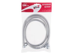 Шланг душевой, SUS/PVC, 1/2″ г-г 150 см, хром, eCon