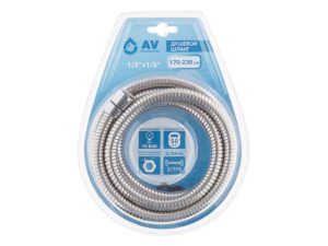Шланг душевой, SUS/EPDM, 1/2″ г-г 170-230 см, мат., AV Engineering