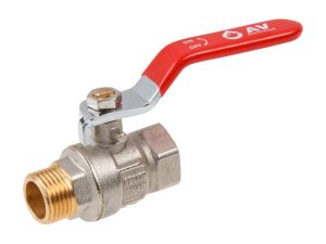 Кран шаровый 1/2″ нар.-вн. ручка PN40, AV Engineering
