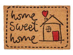 Коврик придверный кокосовый 40х60 см, «SWEET HOME», PERFECTO LINEA