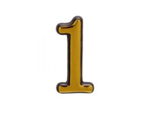 Цифра дверная АЛЛЮР пластик «1» золото