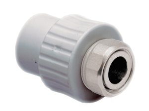 Муфта ПП с накидной гайкой 20х3/4″ бел. РТП