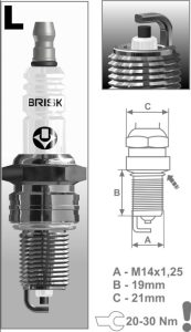Свеча зажигания BRISK LR15YC в блистере