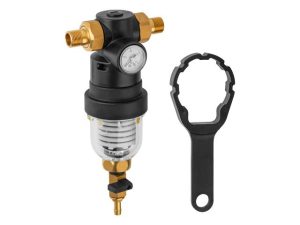Фильтр самоочищающийся 1/2″ нар., с манометром, AV Engineering (инд. упак.)