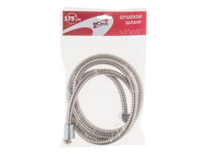 Шланг душевой, SUS/PVC, 1/2″ г-г 175 см, хром, eCon