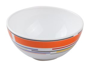 Салатник керамический, 123 мм, круглый, серия Самсун, оранжевая полоска, PERFECTO LINEA