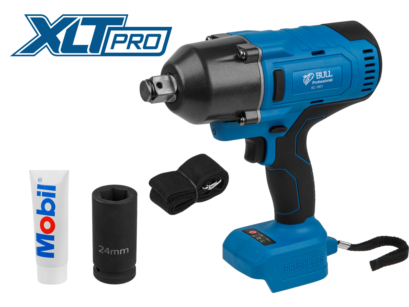 Аккум. ударный гайковерт BULL SC 1801 в кор. XLTpro БЕСЩЕТ., 18 В, 1000 Н*м, 3/4″