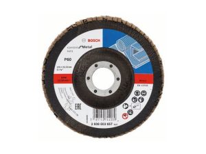 Круг лепестковый 125х22.2 мм K60 конический STANDARD FOR METAL BOSCH