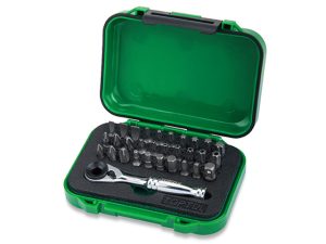 Набор бит 1/4″ 31шт. с трещоткой TOPTUL