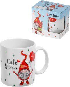 Кружка керамическая, в кор., 350 мл., CUTE GNOME-3, PERFECTO LINEA