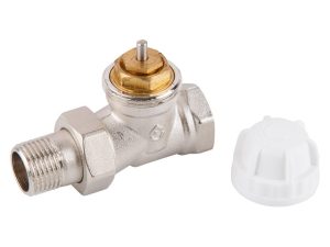 Кран вентильный прямой 1/2″ вн.-нар. для радиатора под термоголову, AV Engineering