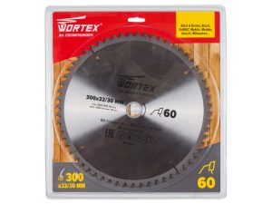 Диск пильный 300х32/30 мм 60 зуб. по дереву WORTEX