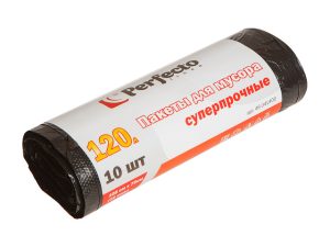 Пакеты для мусора суперпрочные, 120 л, 10 шт., PERFECTO LINEA