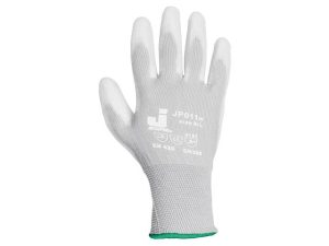 Перчатки нейлон, полиуретановое неполн. покрытие, р.XL, белые, Jeta Safety