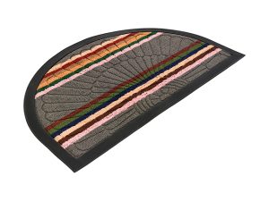 Коврик придверный Comfort, 45х75 см, полукруг, серый, VORTEX