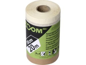 Бумага защитная с малярной лентой 18смх20м ZOOM