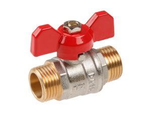Кран шаровый 1/2″ нар.-нар. бабочка PN30, AV Engineering