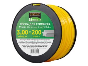 Леска ф 3.0 мм х 200 м «звездочка» STARTUL GARDEN