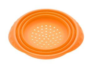 Дуршлаг, силиконовый, 18 х 8.5 см, оранжевый, PERFECTO LINEA