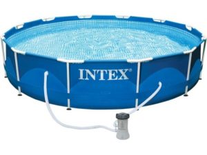 Каркасный бассейн Metal Frame, круглый, 366х76 см + фильтр-насос 220 В, INTEX