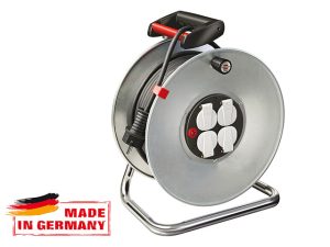 Удлинитель на катушке 50м (4 роз., 3.3кВт, метал. катушка, с/з) Brennenstuhl Garant