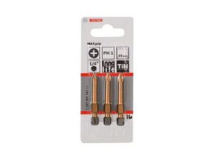 Насадка (бита) крестообразная PH1 49 мм BOSCH Max Grip (3 шт.)