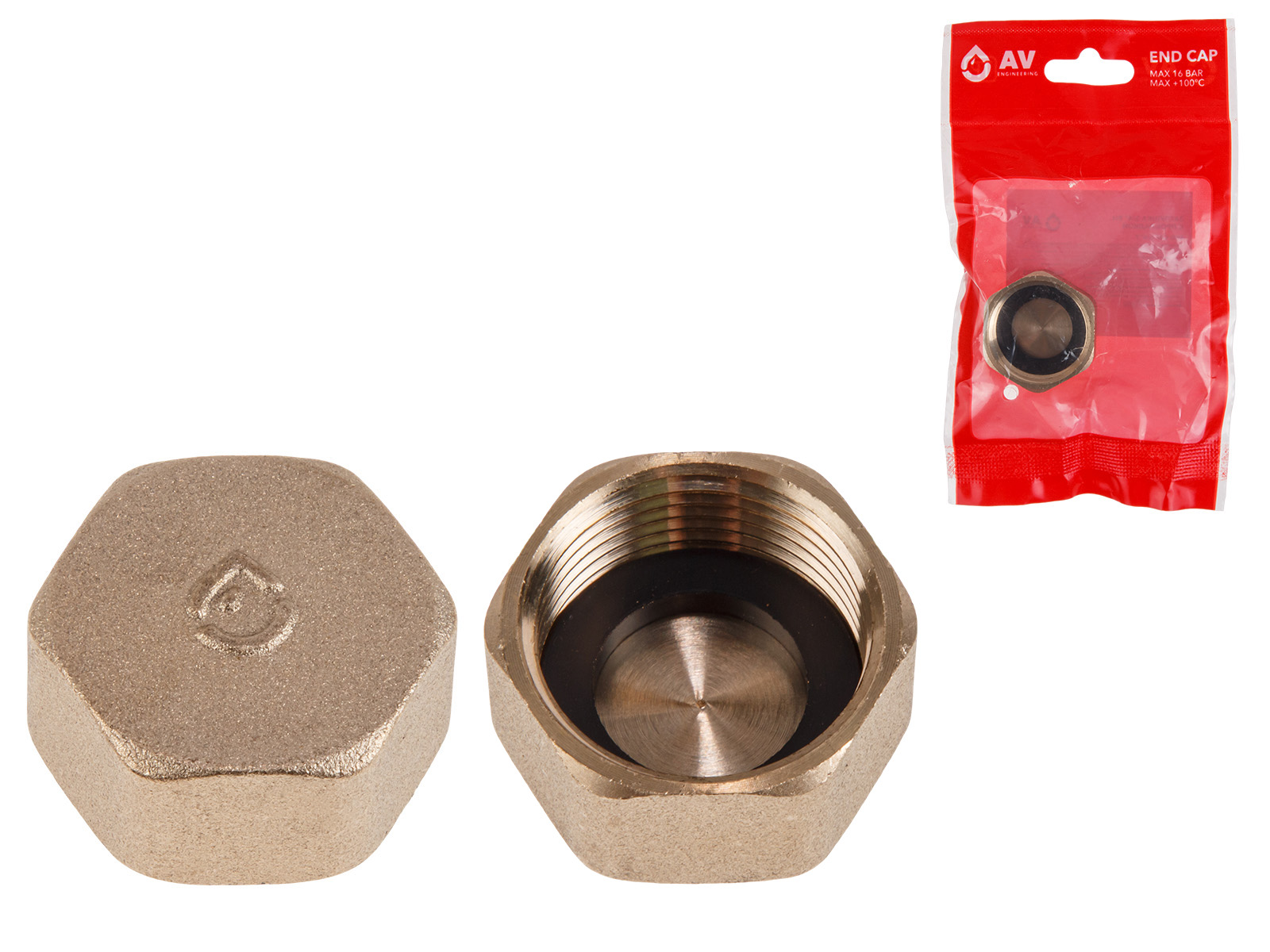 Заглушка 3/4″ вн. с прокладкой, AV Engineering (инд. упак.)