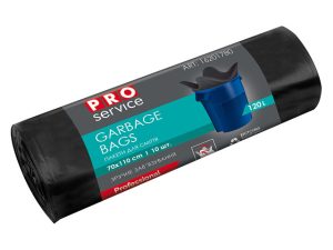 Пакеты для мусора с ушками, 120 л, 10 шт., черные, PROservice