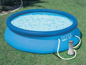 Надувной бассейн Easy Set, 244х76 см + фильтр-насос 220 В, INTEX
