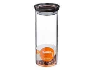 Банка для сыпучих продуктов стеклянная 810 мл, серия Handy, PERFECTO LINEA