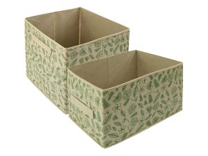 Органайзер для хранения, складной, набор 2шт., 31*31*31см, 25*35*20см, зелёный, PERFECTO LINEA