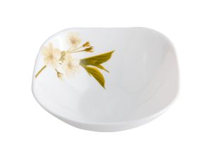 Салатник стеклокерамический, 145 мм, квадратный, серия SNOWDROP (Подснежник), DIVA LA OPALA