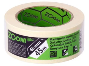 Лента малярная 48ммх45м ZOOM, белая