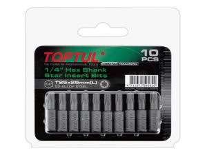 Насадка TORX T7*25 1/4″ 10шт блистер TOPTUL