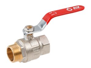 Кран шаровый 1″ нар.-вн. ручка PN40, AV Engineering